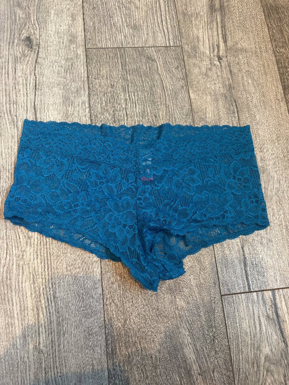No Boundaries Womens XXL (19) Blue Lace Panties Boxers Boyshorts